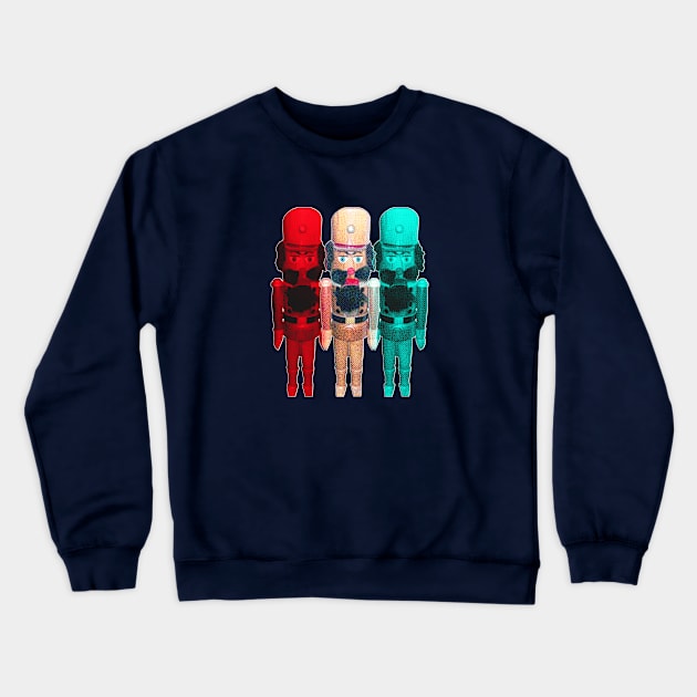 Pop Xmas Nutcracker Crewneck Sweatshirt by badlydrawnbabe